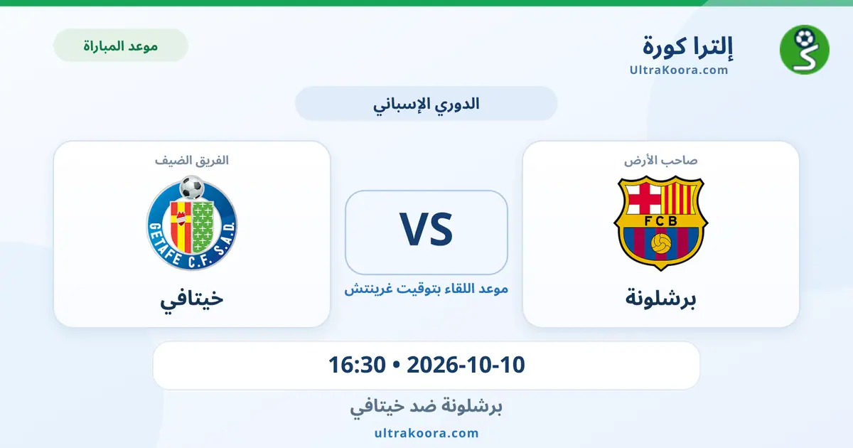 موعد مباراة برشلونة وخيتافي والقنوات الناقلة